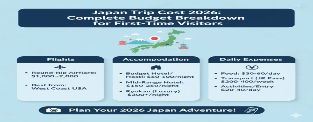Japan Trip Cost 2026: Complete Budget Breakdown for First-Time Visitors