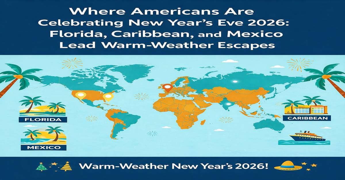Where Americans Are Celebrating New Year’s Eve 2026 Florida, Caribbean, and Mexico Lead Warm-Weather Escapes