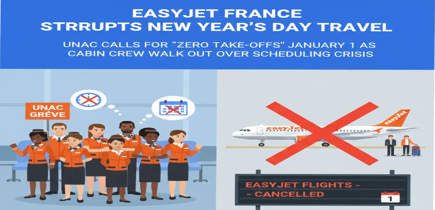 EasyJet France Strike Disrupts New Year’s Day Travel