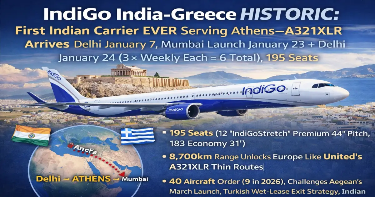 IndiGo India Greece Athens A321XLR first