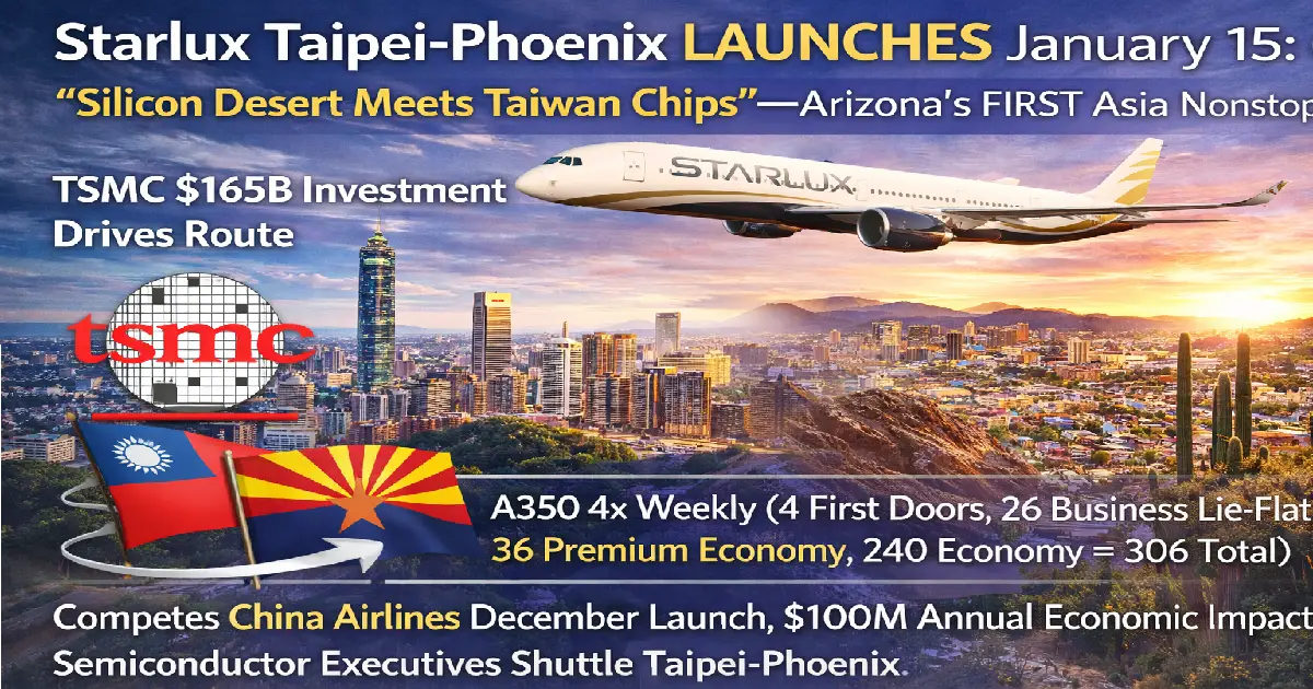 Starlux Taipei Phoenix TSMC Silicon Desert January 15
