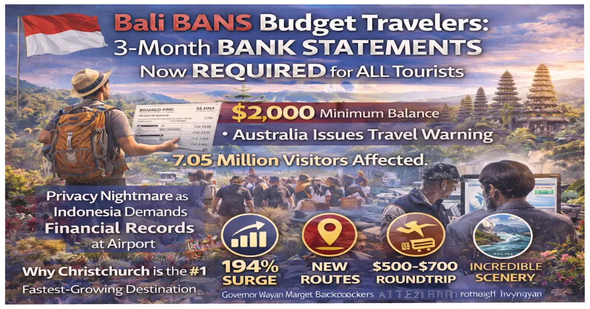 Bali introduces bank statement requirement for all tourists in 2026