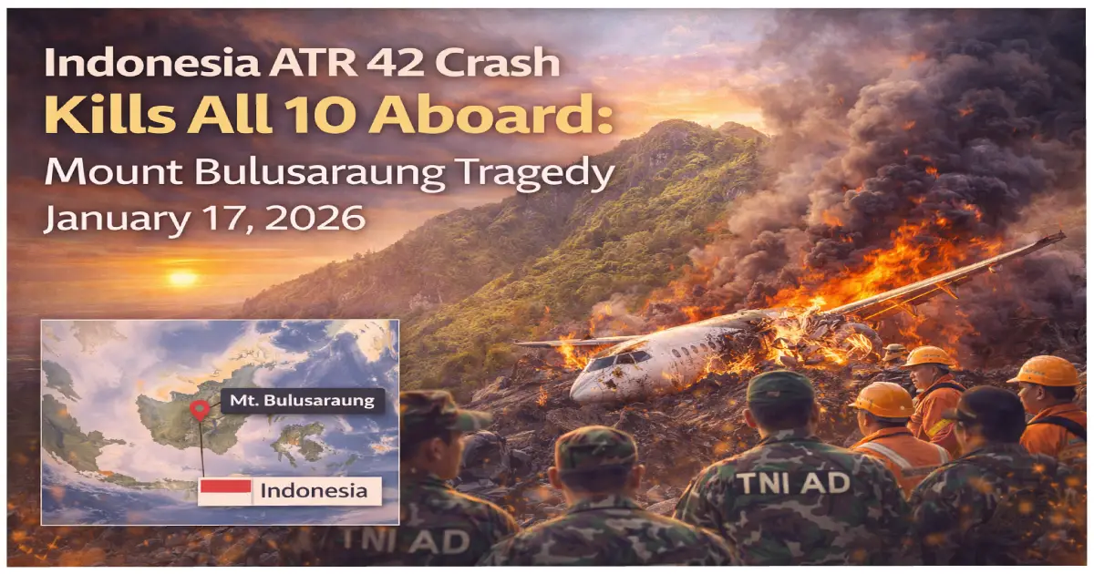 Indonesia Air Transport ATR 42-512 crash wreckage Mount Bulusaraung South Sulawesi January 17 2026 marine surveillance flight