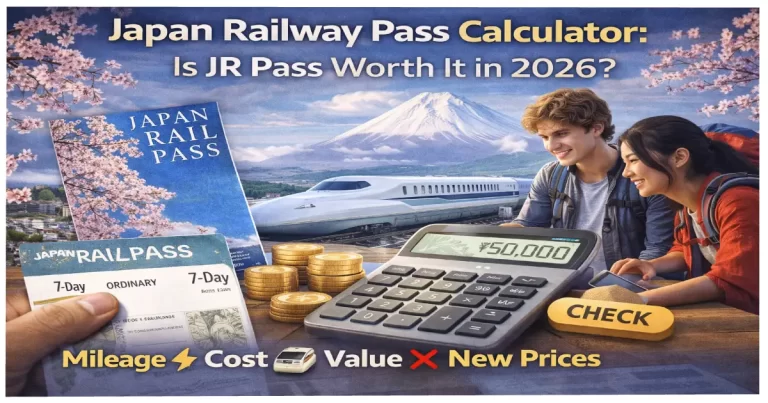 JR Pass for Japan shinkansen bullet train with calculator showing 2026 cost analysis and break-even comparison