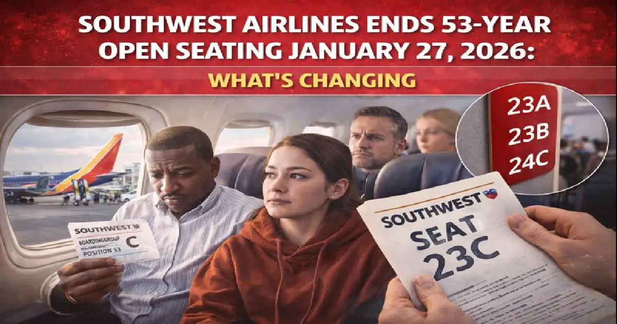 Southwest Airlines assigned seating January 27 2026 open seating tradition ends cattle call boarding