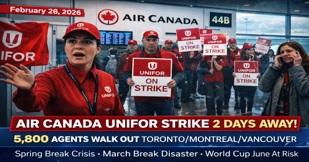 Air Canada Unifor Strike February 28, 2026