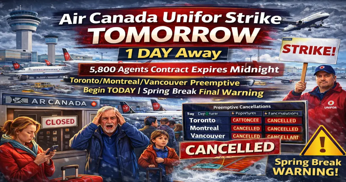 Air Canada Unifor Strike TOMORROW February 28, 2026