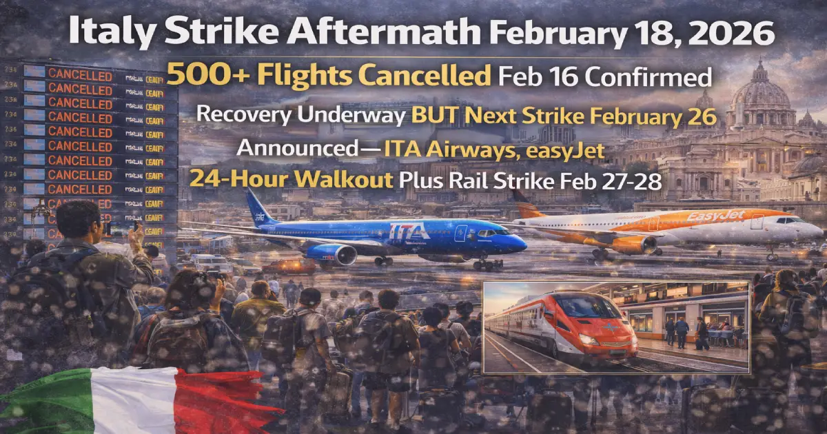 Italy Strike Aftermath February 18, 2026