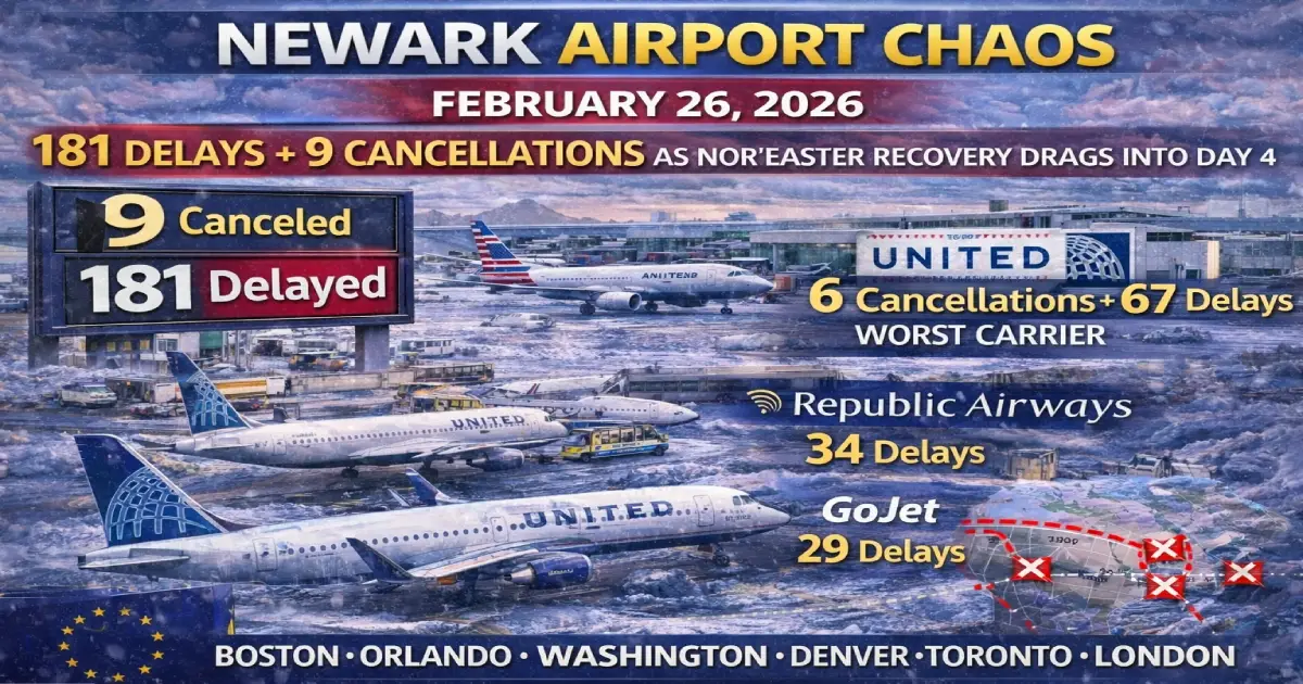 Newark Airport Chaos February 26, 2026