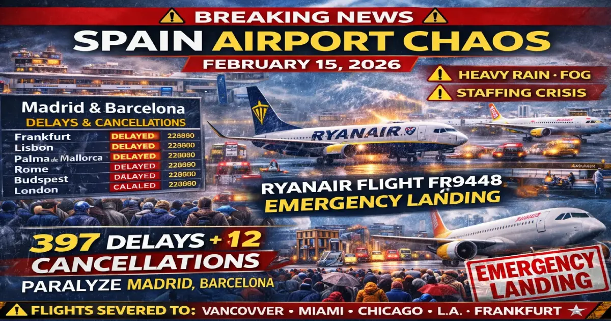 Spain Airport Chaos February 15, 2026