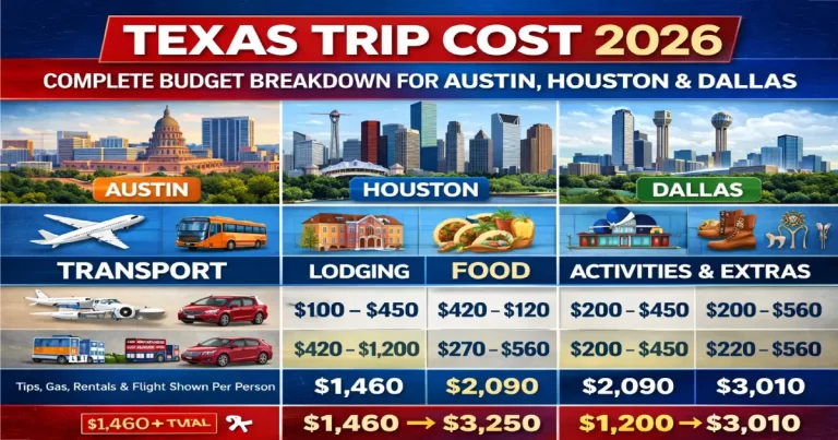 Texas Trip Cost 2026: Complete Budget Breakdown for Austin, Houston & Dallas