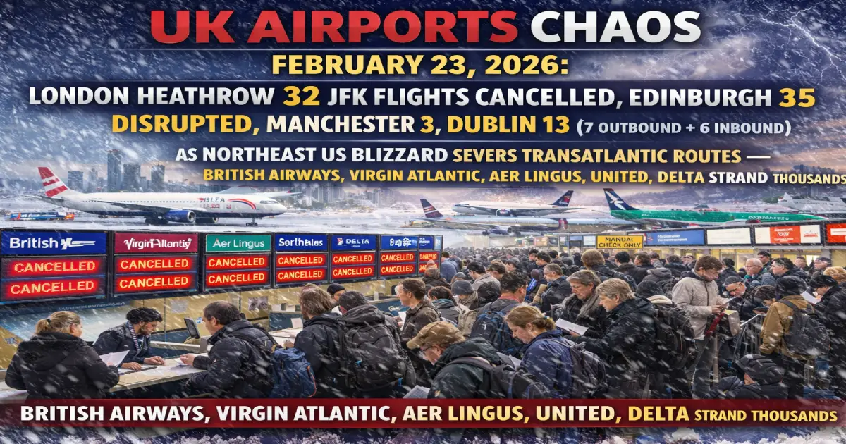 UK Airports Chaos February 23, 2026