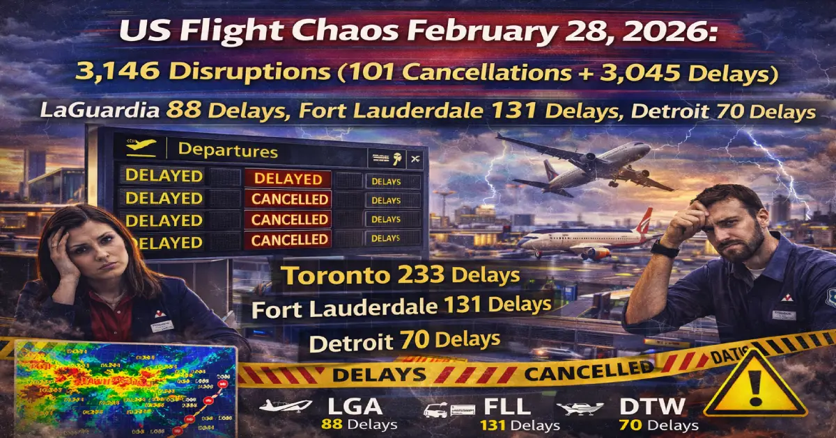 US Flight Chaos February 28, 2026