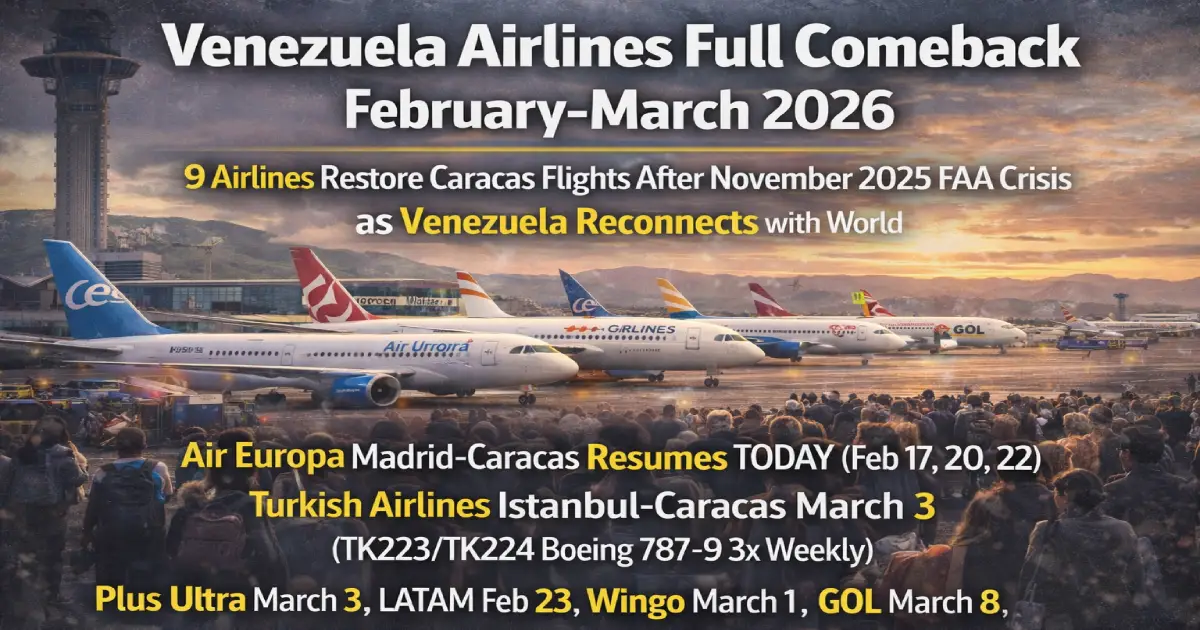 Venezuela Airlines Full Comeback February-March 2026