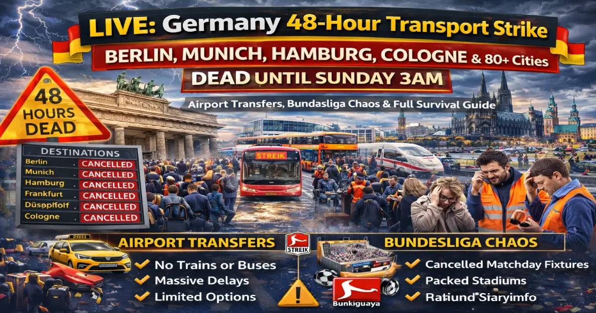 Germany Auto Strike Germany Strike LIVE: Berlin, Munich & 80 Cities Dead Feb 27