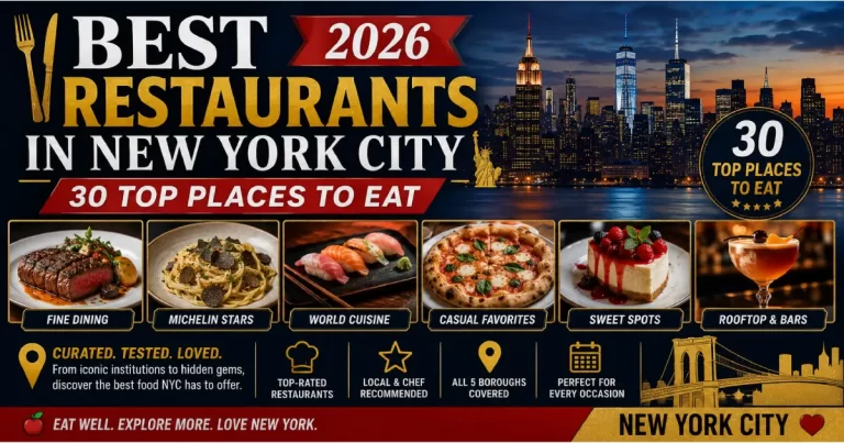Best restaurants in New York City NYC fine dining Michelin star eateries casual dining local food spots Manhattan Brooklyn culinary guide
