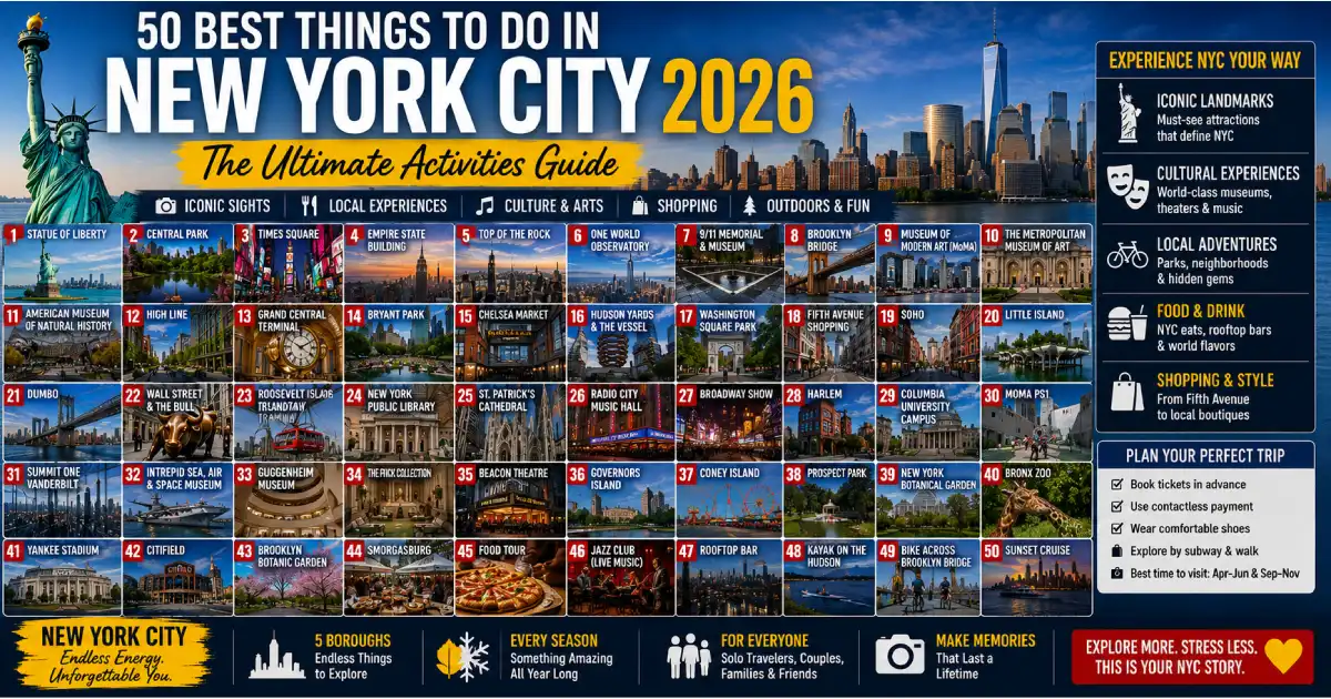 50 Best Things to Do in New York City 2026
