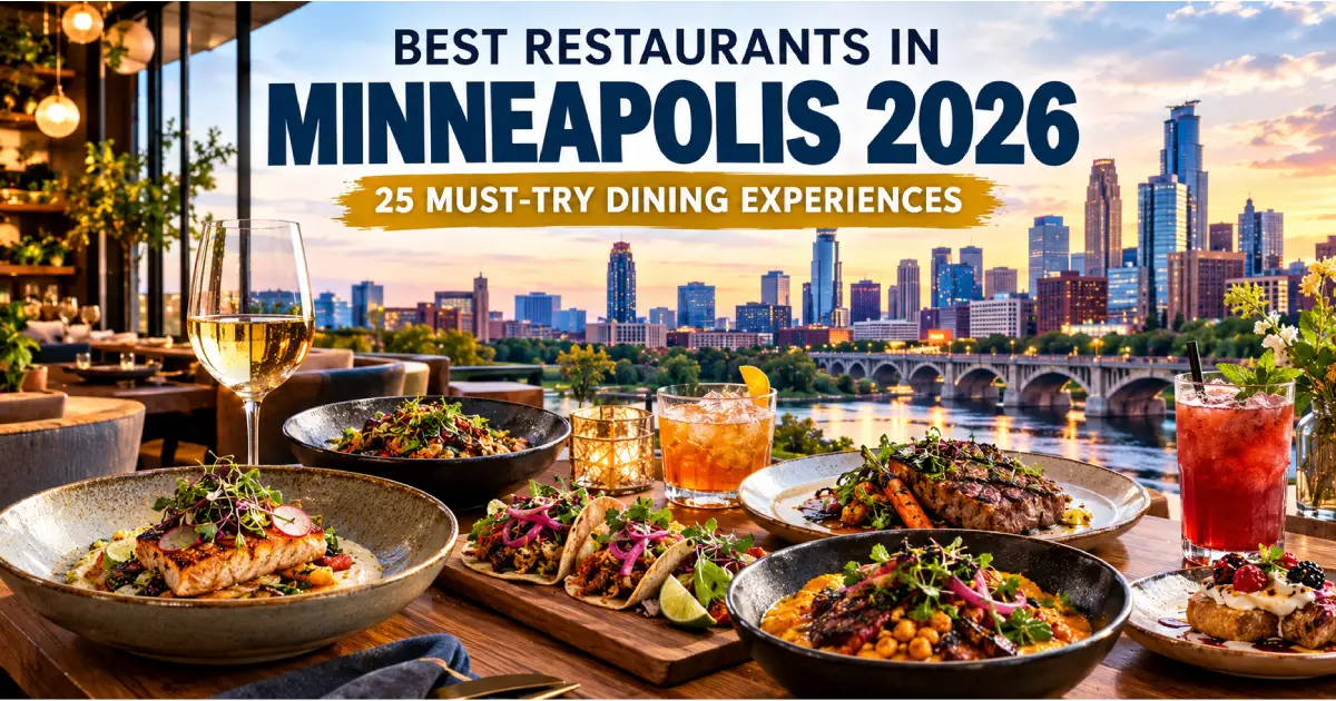 Best restaurants in Minneapolis 2026 showing Spoon and Stable Owamni Hai Hai Young Joni Midtown Global Market and Surly Brewing