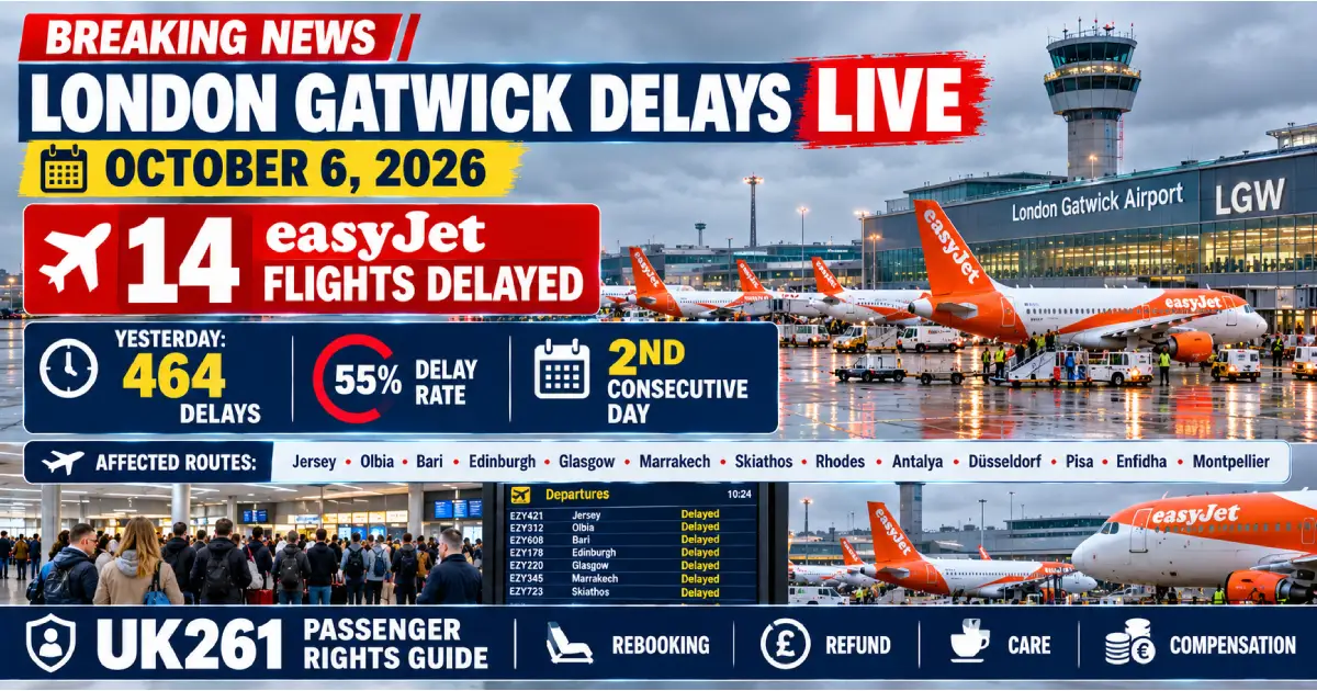 London Gatwick faces ongoing easyJet flight delays