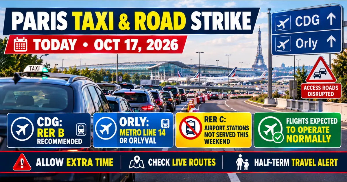 Paris Taxi Strike Disrupts CDG and Orly Airport Access